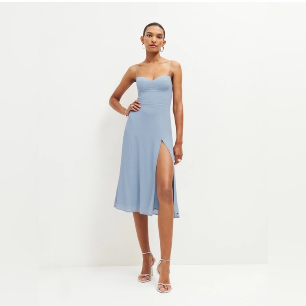 Reformation Blue Midi Dress